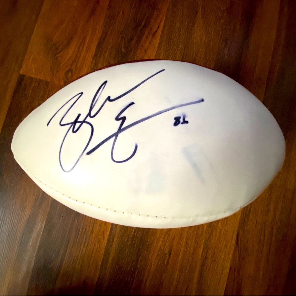 Autographed football.